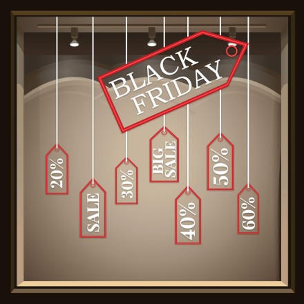 Black Friday Tag Αυτοκόλλητο Βιτρίνας