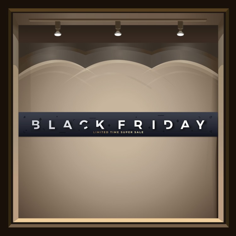 Αυτοκόλλητο Βιτρίνας Black Friday Banner