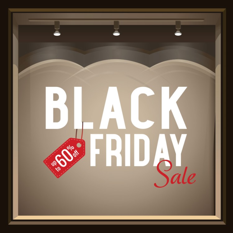 Αυτοκόλλητο Βιτρίνας Black Friday Sale
