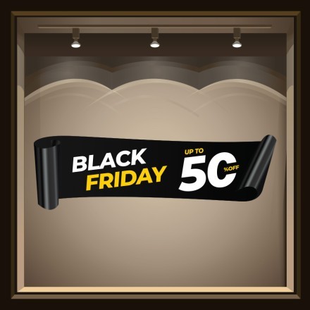 Black Friday up to 50% Αυτοκόλλητο Βιτρίνας