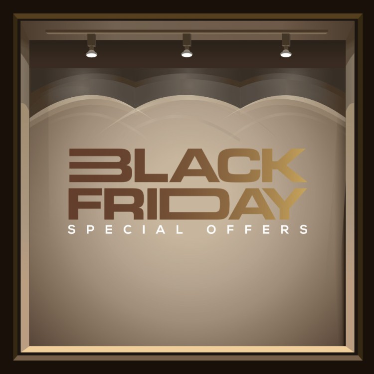 Αυτοκόλλητο Βιτρίνας Special Black Offers