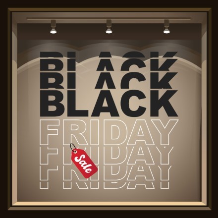 Black Black Sale Αυτοκόλλητο Βιτρίνας