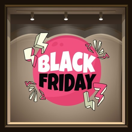 Black Friday Thunders Αυτοκόλλητο Βιτρίνας