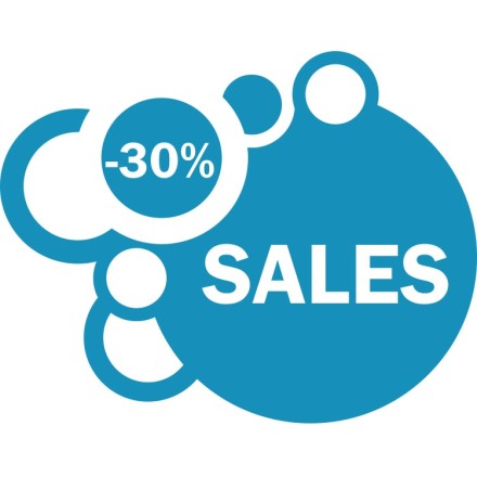 Sales -30% bubbles Αυτοκόλλητο Βιτρίνας