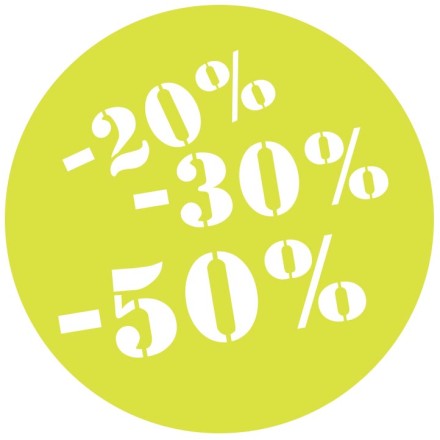 -20% 30% 50% Αυτοκόλλητο Βιτρίνας
