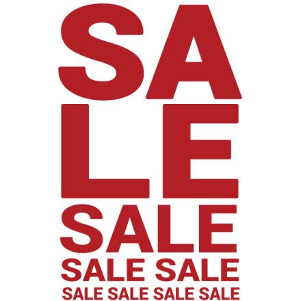 Sale Sale Sale Αυτοκόλλητο Βιτρίνας