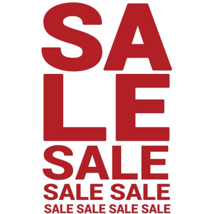 Sale Sale Sale Αυτοκόλλητο Βιτρίνας
