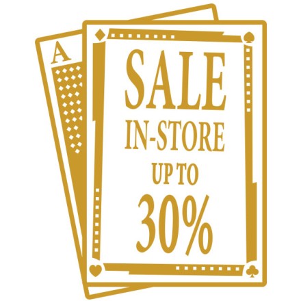 Sale in store up to 30%