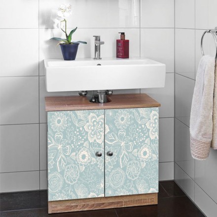 Light blue pattern Αυτοκόλλητο Επίπλου