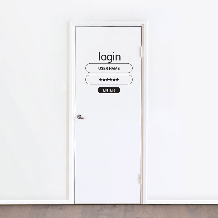 Αυτοκόλλητο Πόρτας Login