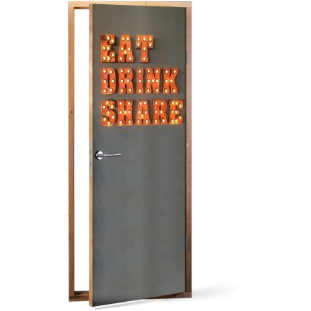 Eat Drink Share Αυτοκόλλητο Πόρτας