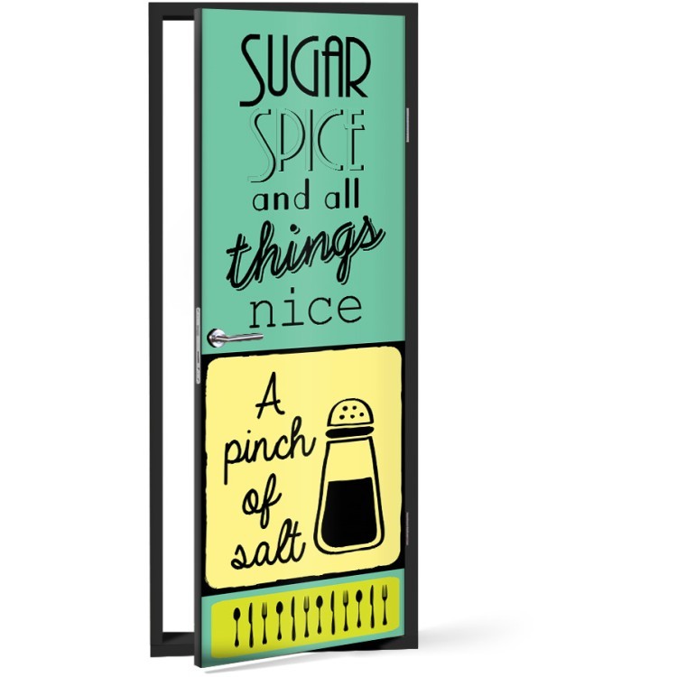 Αυτοκόλλητο Πόρτας Sugar Spice