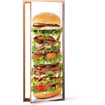 King size burger Αυτοκόλλητο Πόρτας
