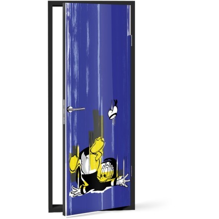 Ο Donald Duck πέφτει Αυτοκόλλητο Πόρτας