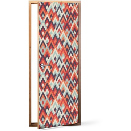 Colorful Geometric Pattern Αυτοκόλλητο Πόρτας