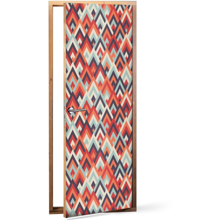 Αυτοκόλλητο Πόρτας Colorful Geometric Pattern