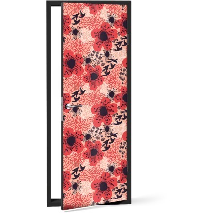 Boho flowers Αυτοκόλλητο Πόρτας