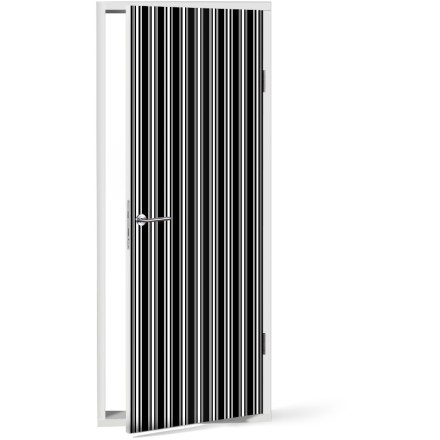 Black and white stripes Αυτοκόλλητο Πόρτας