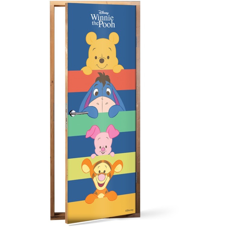 Αυτοκόλλητο Πόρτας Winnie and his friends, Winnie the pooh