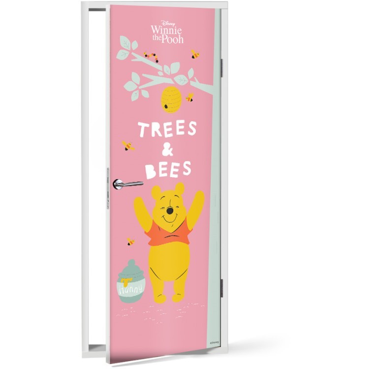Αυτοκόλλητο Πόρτας Trees & Bees, Winnie the Pooh
