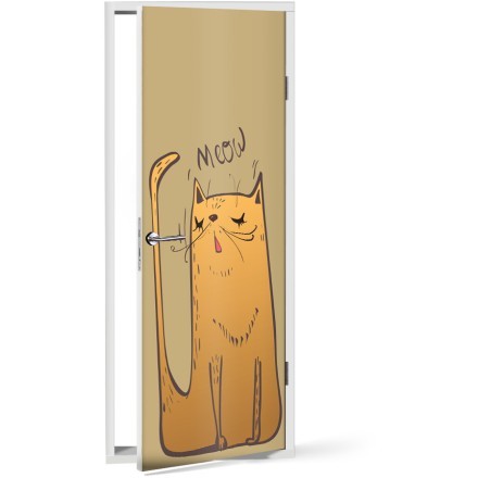 Yellow cat Αυτοκόλλητο Πόρτας