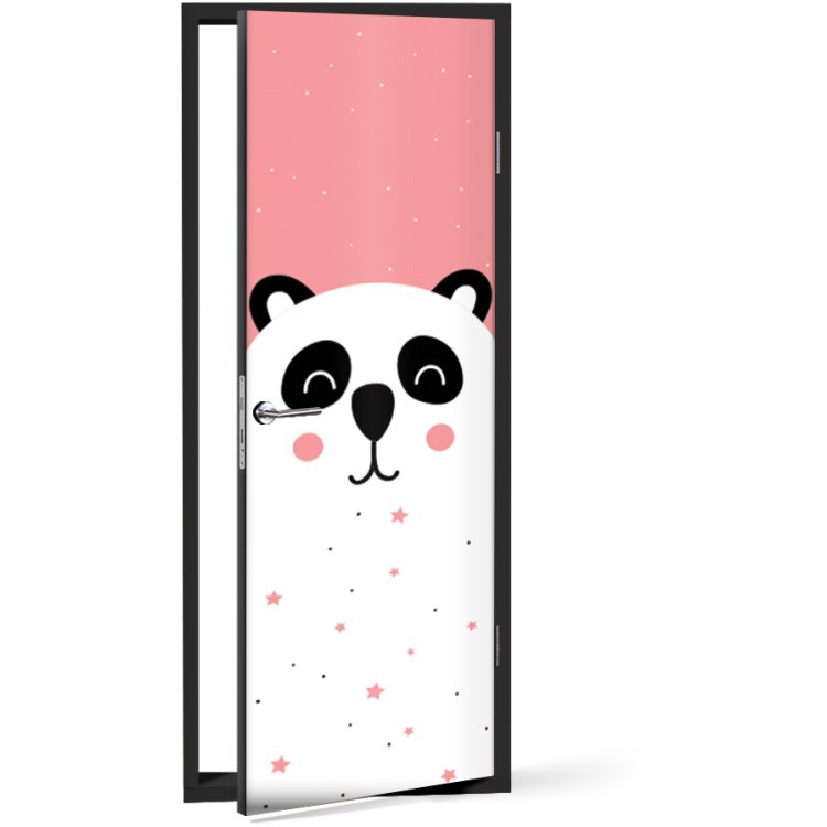 Αυτοκόλλητο Πόρτας Panda
