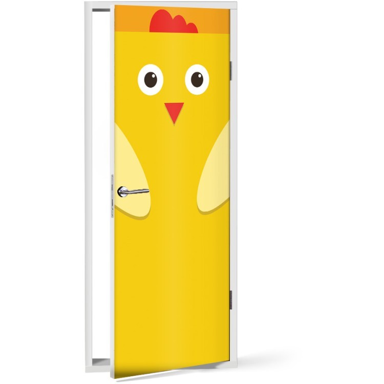Αυτοκόλλητο Πόρτας Mrs. Chicken
