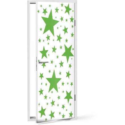 Πράσινα αστέρια Αυτοκόλλητο Πόρτας