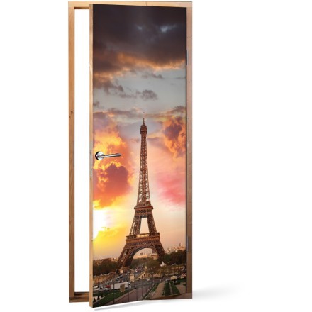 La tour eiffel Αυτοκόλλητο Πόρτας