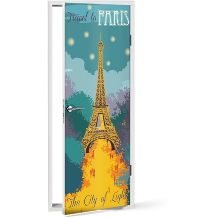 Travel to Paris Αυτοκόλλητο Πόρτας