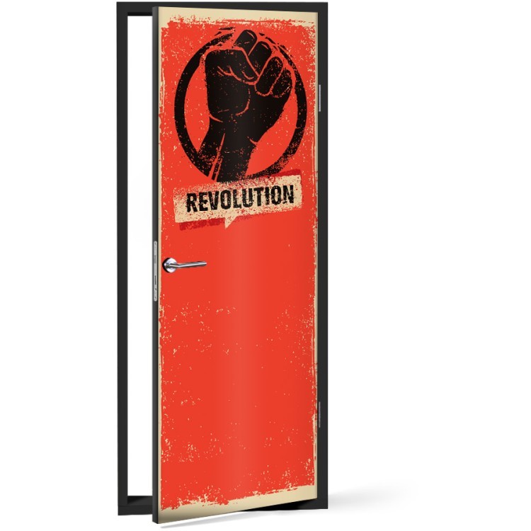 Αυτοκόλλητο Πόρτας Επανάσταση!