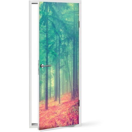 Μυστηριώδες δάσος Αυτοκόλλητο Πόρτας