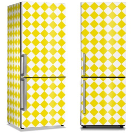 Κίτρινοι ρόμβοι Αυτοκόλλητο Ψυγείου