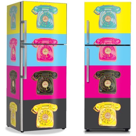Pop Art Phone Αυτοκόλλητο Ψυγείου