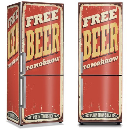 Free Beer Tomorrow Αυτοκόλλητο Ψυγείου