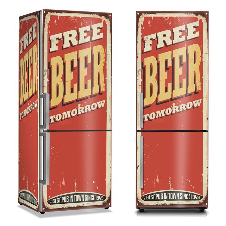 Αυτοκόλλητο Ψυγείου Free Beer Tomorrow