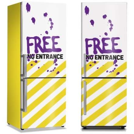 Free entrance Αυτοκόλλητο Ψυγείου