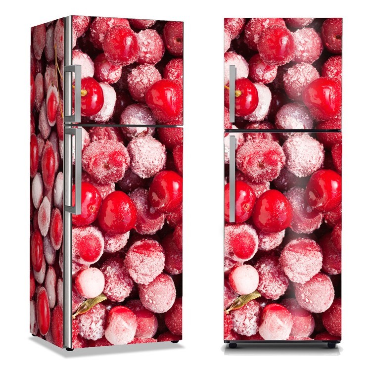 Αυτοκόλλητο Ψυγείου Παγωμένα κόκκινα κεράσια