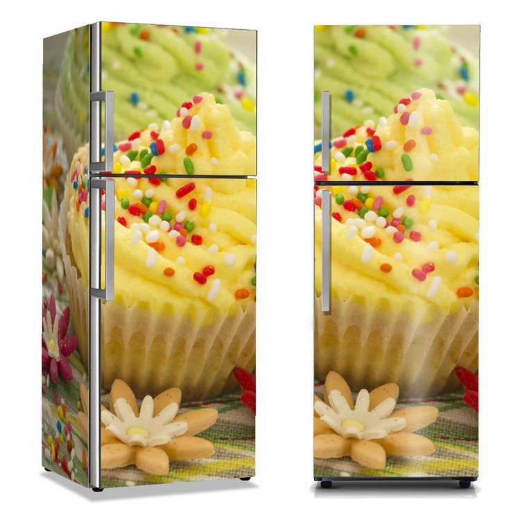 Αυτοκόλλητο Ψυγείου Πολύχρωμα cupcakes