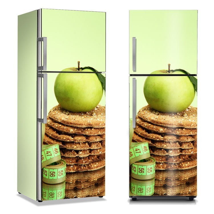 Αυτοκόλλητο Ψυγείου Γαλέτες και πράσινο μήλο