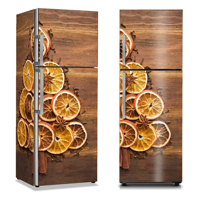 Αυτοκόλλητο Ψυγείου Δέντρο από αποξηραμένα πορτοκάλια