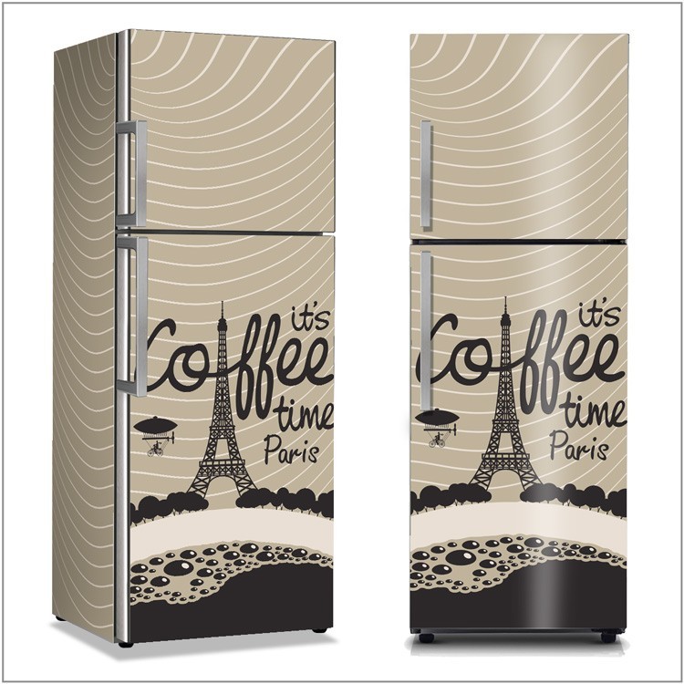 Αυτοκόλλητο Ψυγείου Ώρα για καφέ στο Παρίσι