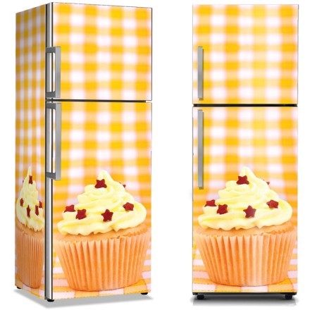 Cupcake Αστέρια Αυτοκόλλητο Ψυγείου