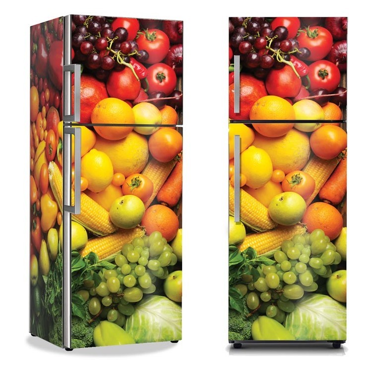Αυτοκόλλητο Ψυγείου Πανδαισία λαχανικών και φρούτων