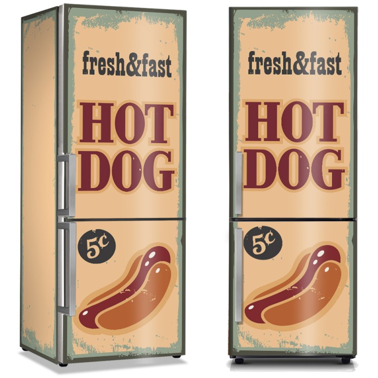 Αυτοκόλλητο Ψυγείου Hot dog