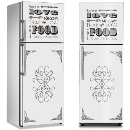 Love food Αυτοκόλλητο Ψυγείου