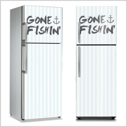 Gone Fishin Αυτοκόλλητο Ψυγείου