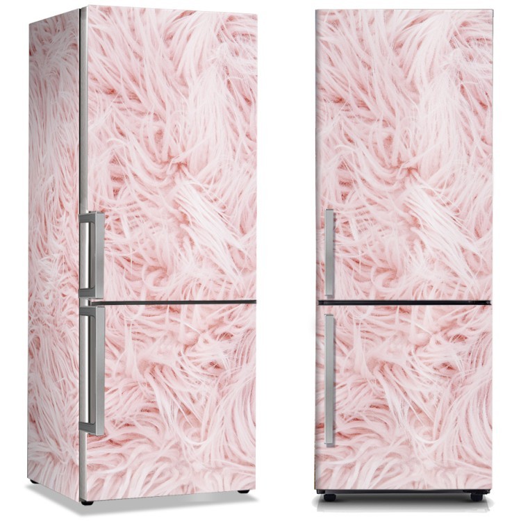 Αυτοκόλλητο Ψυγείου Ροζ Γούνα