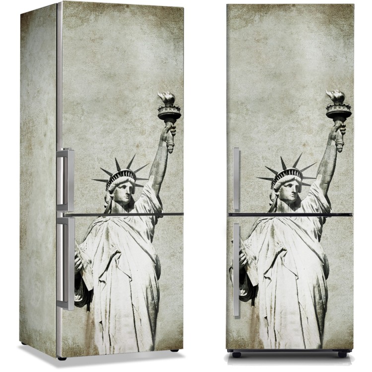 Αυτοκόλλητο Ψυγείου Ρετρό άγαλμα της Ελευθερίας