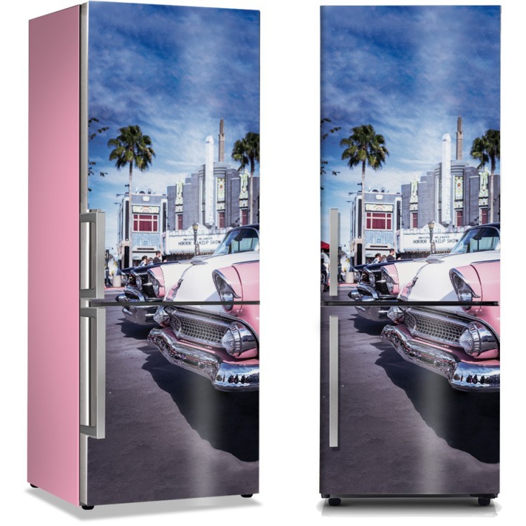 Αυτοκόλλητο Ψυγείου Ρετρό αυτοκίνητα στη Καλιφόρνια